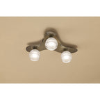 M1828 Loop Flush Ceiling 3 Light G9 ECO Antique Brass