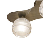 M1828 Loop Flush Ceiling 3 Light G9 ECO Antique Brass