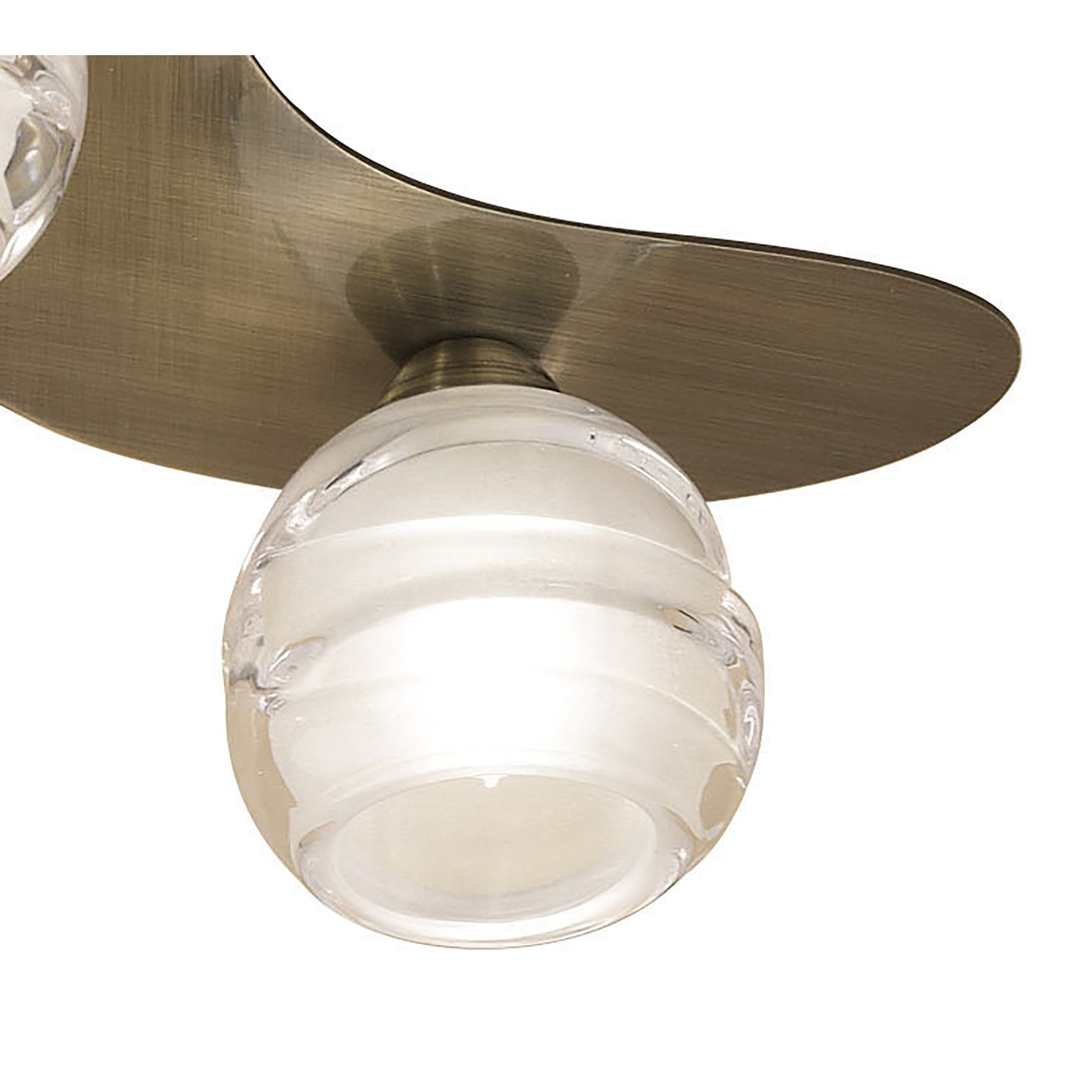 M1828 Loop Flush Ceiling 3 Light G9 ECO Antique Brass