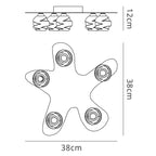 M1829 Loop Flush Ceiling 5 Light G9 ECO Antique Brass