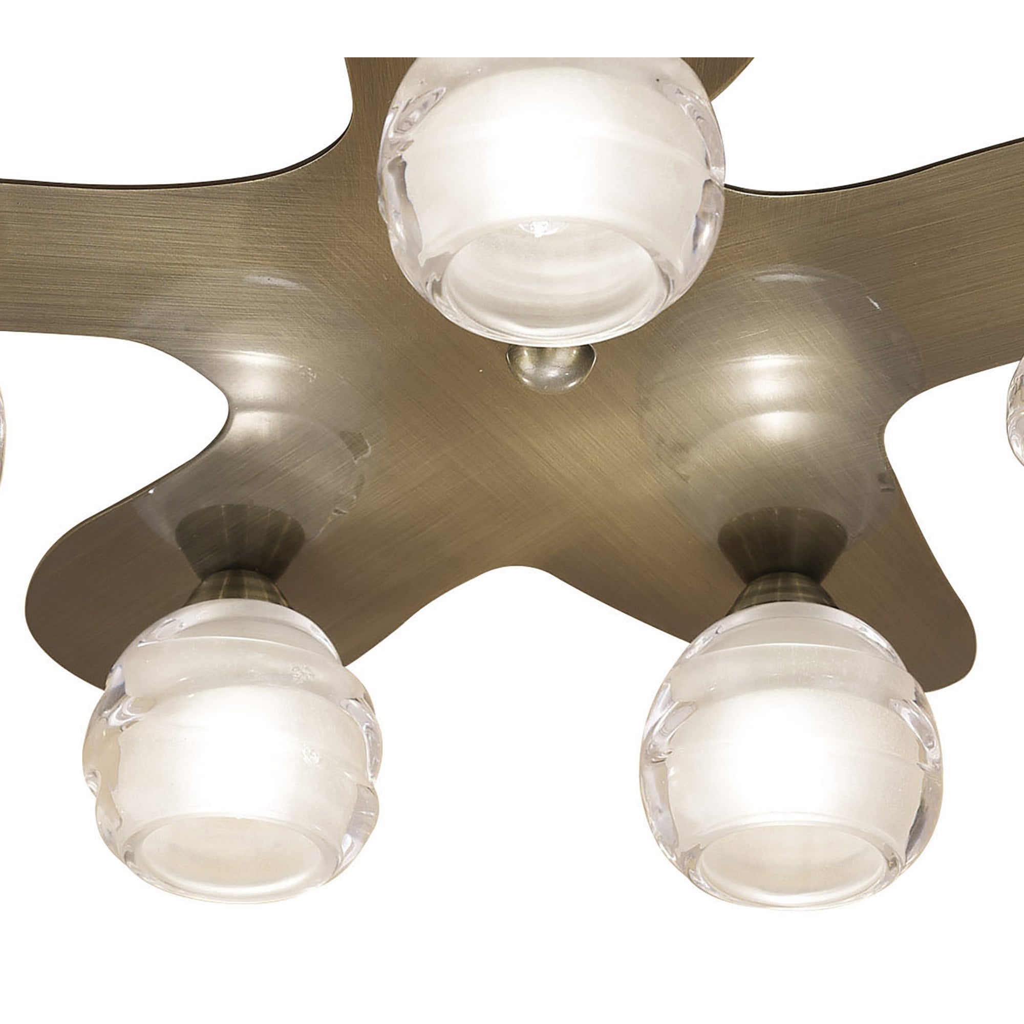 M1829 Loop Flush Ceiling 5 Light G9 ECO Antique Brass