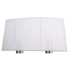 M5276/L Louise Wall Lamp Left 2 Light E27 White Shade Polished Chrome/Clear Crystal