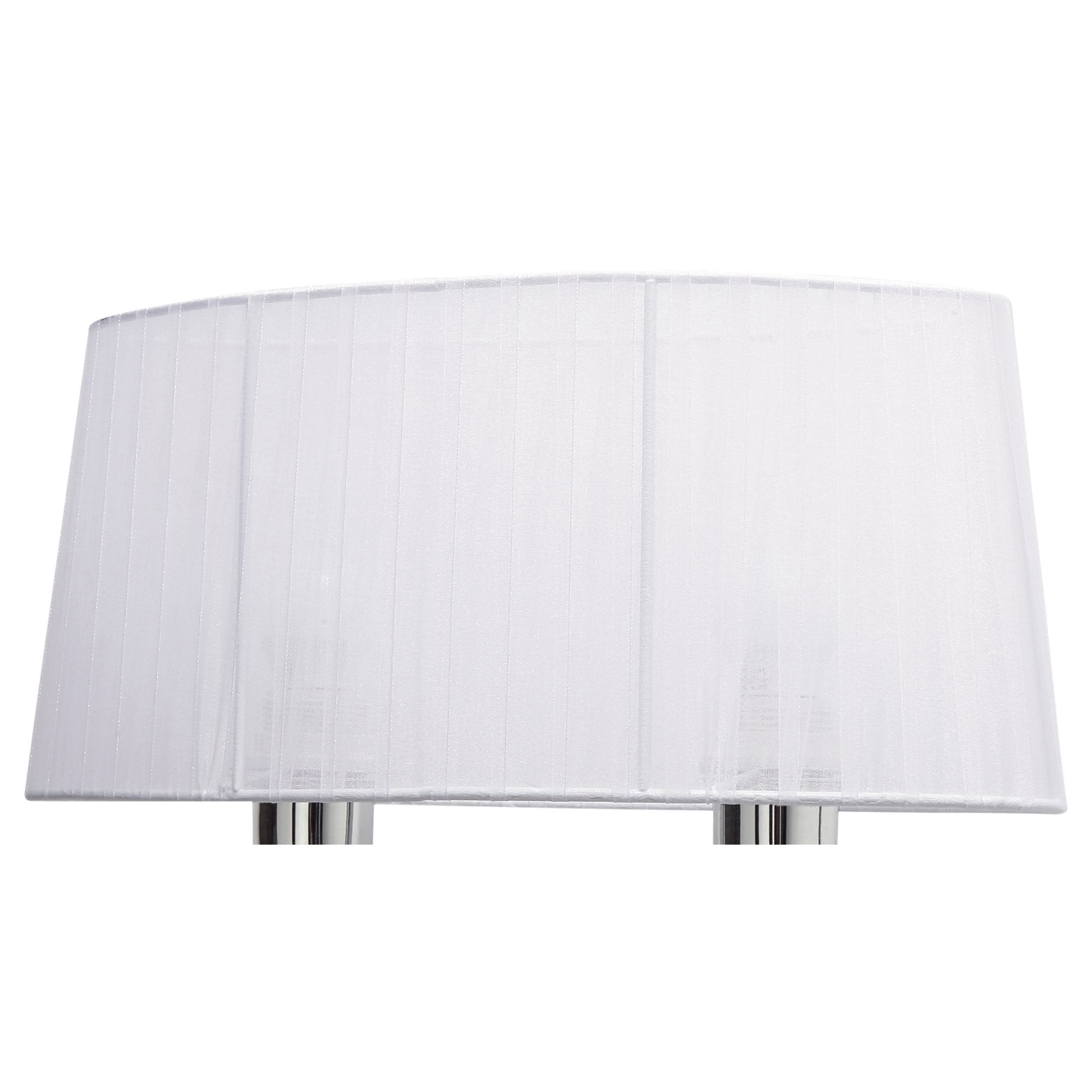 M5276/L Louise Wall Lamp Left 2 Light E27 White Shade Polished Chrome/Clear Crystal