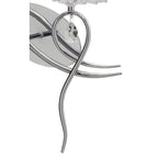 M5276/L Louise Wall Lamp Left 2 Light E27 White Shade Polished Chrome/Clear Crystal
