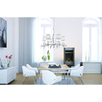 M5276 Louise Wall Lamp Right 2 Light E27 White Shade Polished Chrome / Clear Crystal