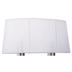 M5276 Louise Wall Lamp Right 2 Light E27 White Shade Polished Chrome / Clear Crystal