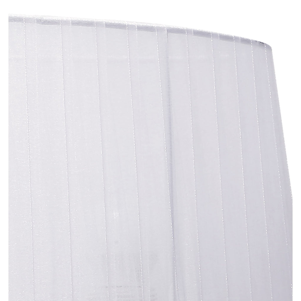 M5276 Louise Wall Lamp Right 2 Light E27 White Shade Polished Chrome / Clear Crystal