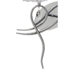 M5276 Louise Wall Lamp Right 2 Light E27 White Shade Polished Chrome / Clear Crystal
