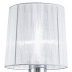 M5277 Louise Wall Lamp 1 Light E27 White Shade Polished Chrome / Clear Crystal