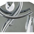 M5277 Louise Wall Lamp 1 Light E27 White Shade Polished Chrome / Clear Crystal