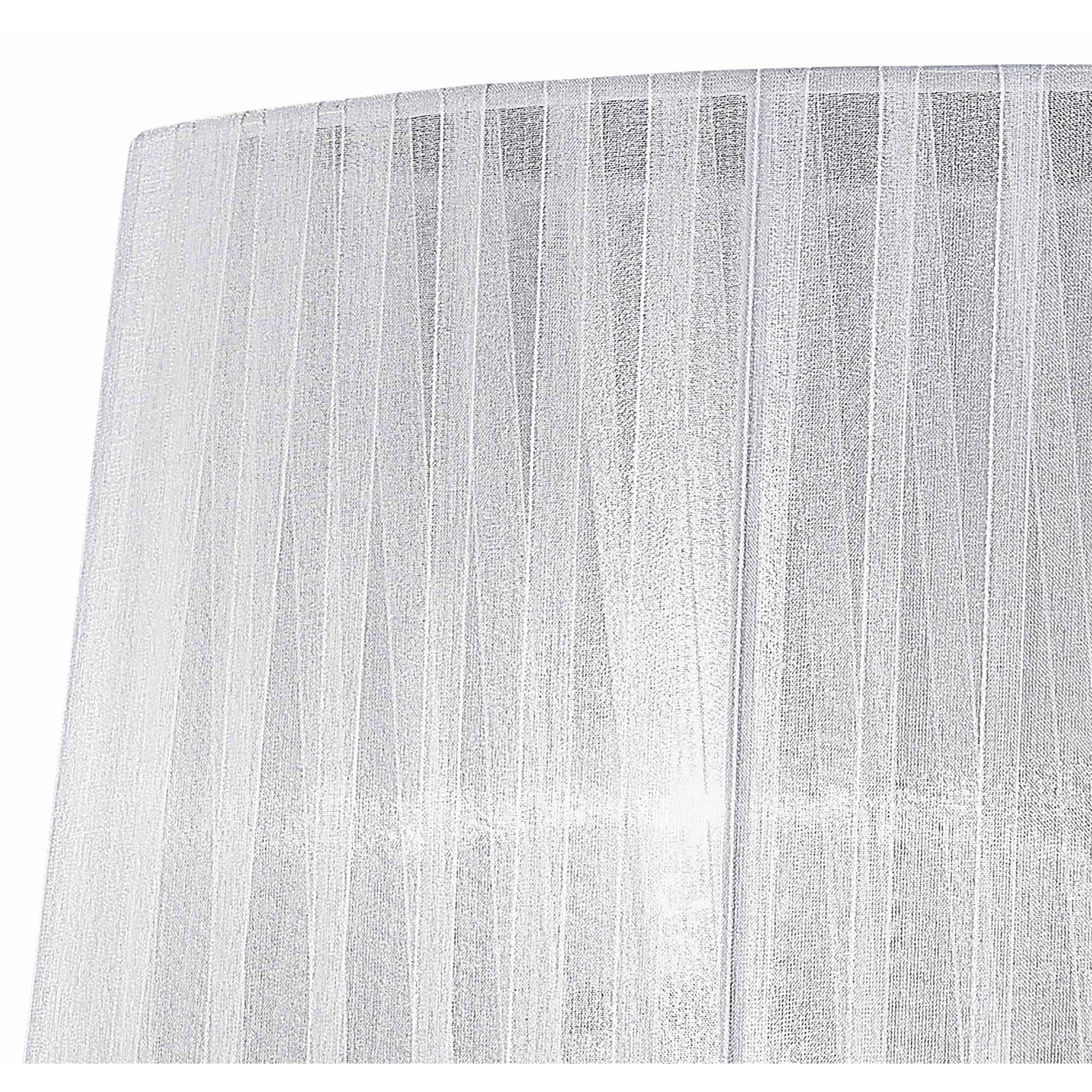 M5278 Louise Table Lamp 2 Light E27 Large White Shade Polished Chrome / Clear Crystal