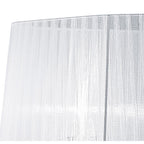 M5280 Louise Floor Lamp 2 Light E27 White Shade Polished Chrome / Clear Crystal