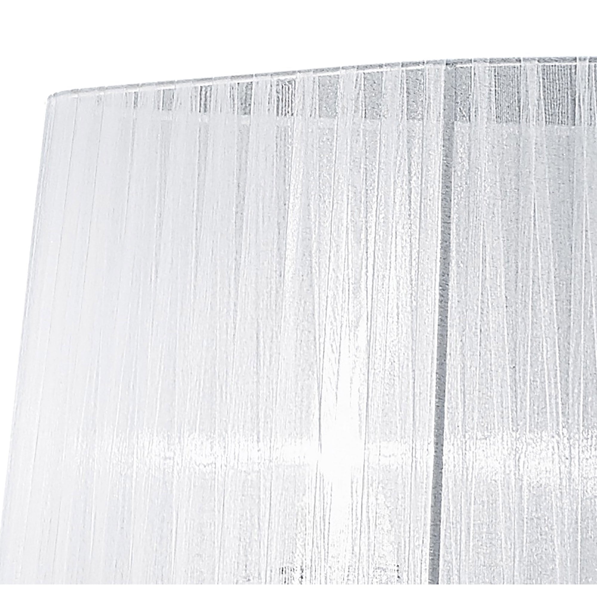 M5280 Louise Floor Lamp 2 Light E27 White Shade Polished Chrome / Clear Crystal