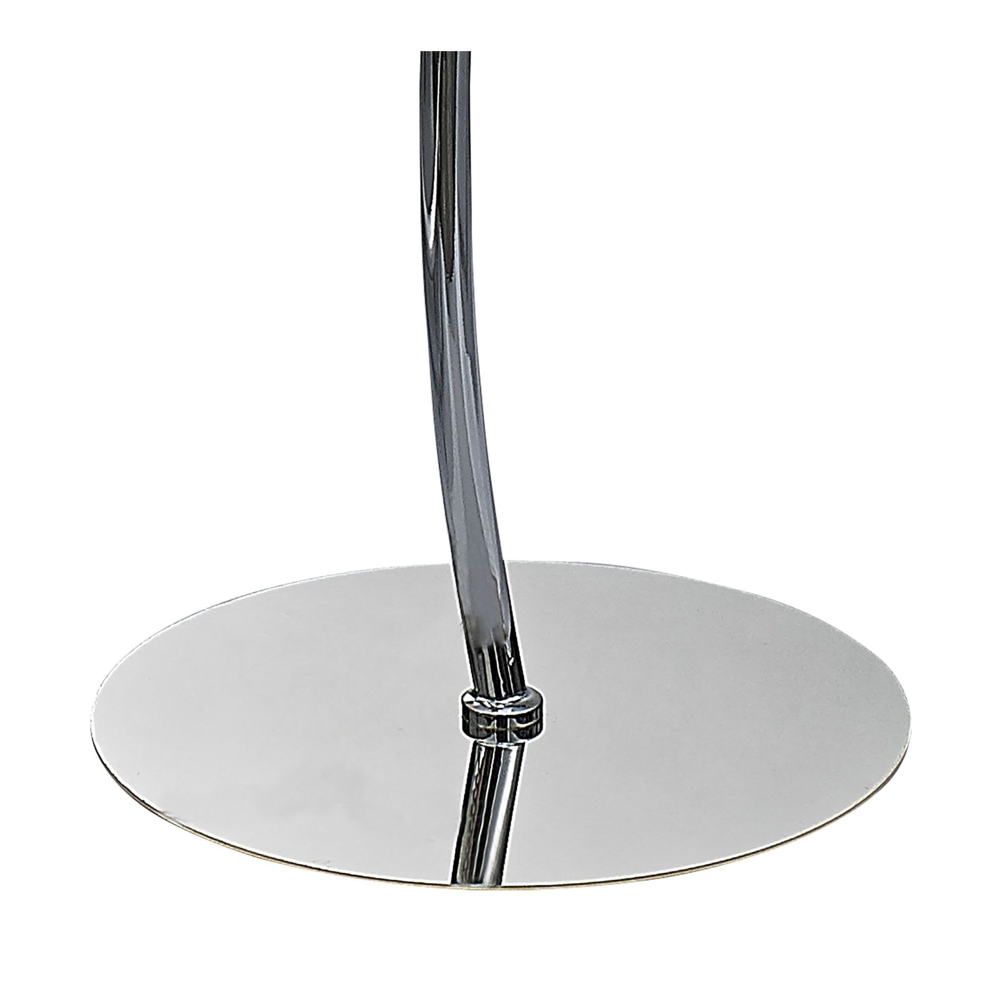 M5280 Louise Floor Lamp 2 Light E27 White Shade Polished Chrome / Clear Crystal
