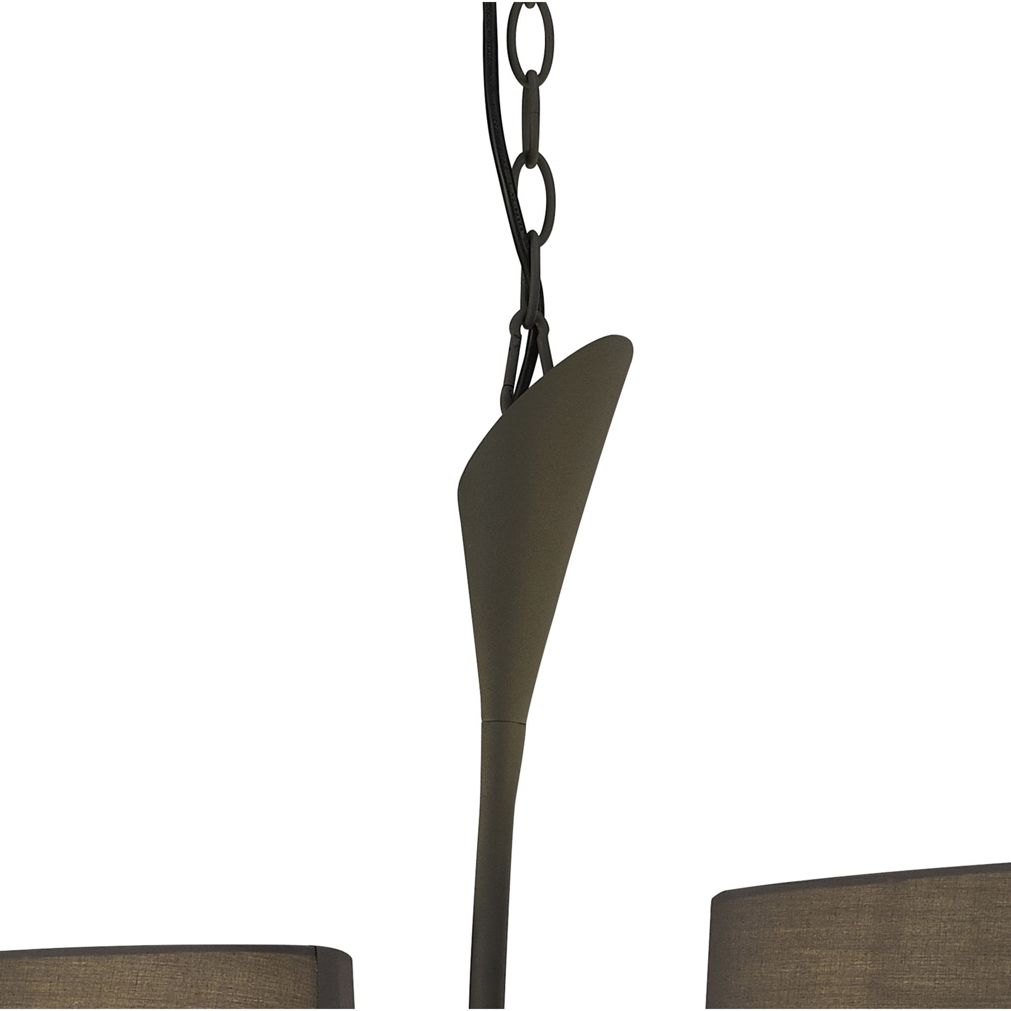 M3680 Lua Linear Pendant 2 Arm 4 Light E27 Ash Grey Ash Grey Shades