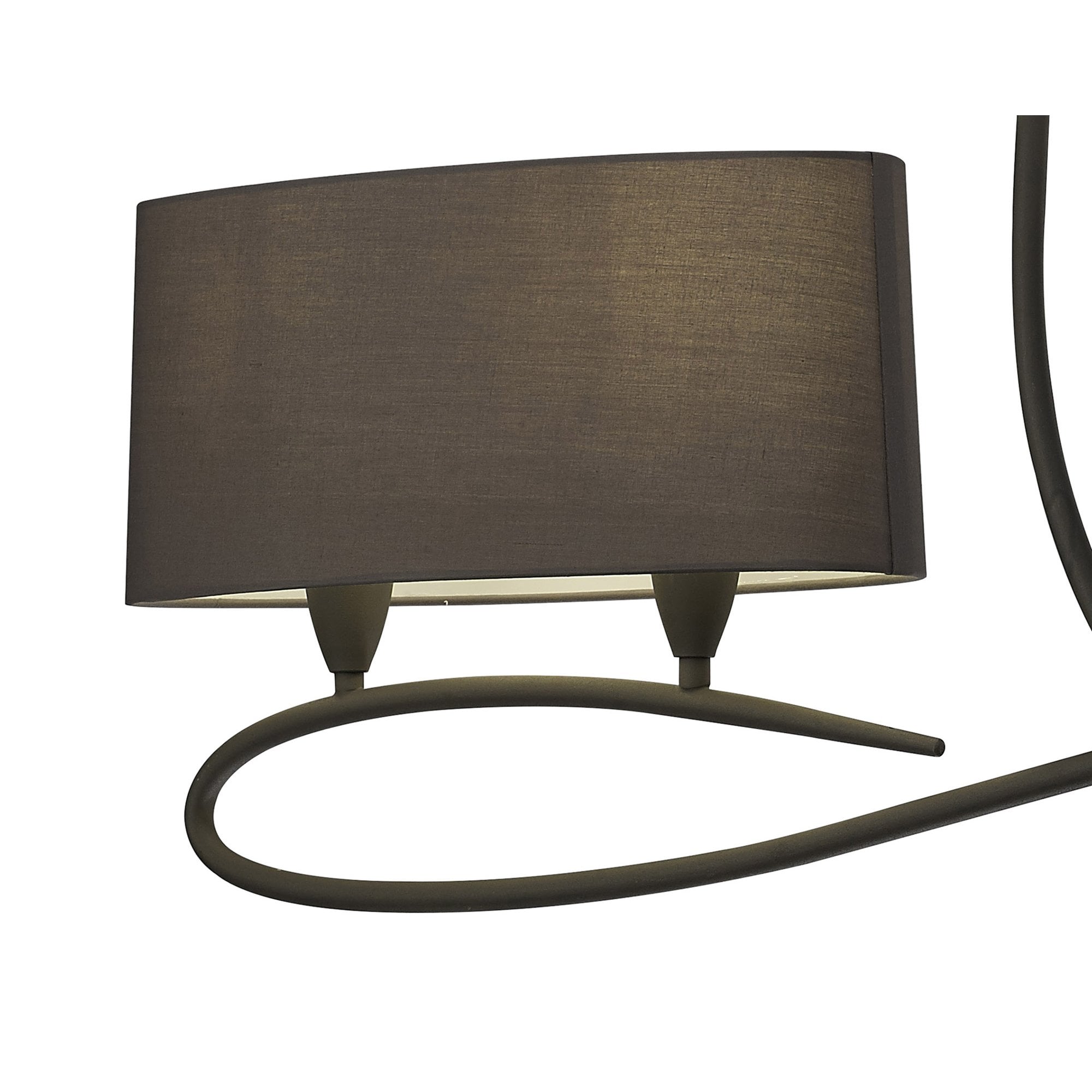M3680 Lua Linear Pendant 2 Arm 4 Light E27 Ash Grey Ash Grey Shades