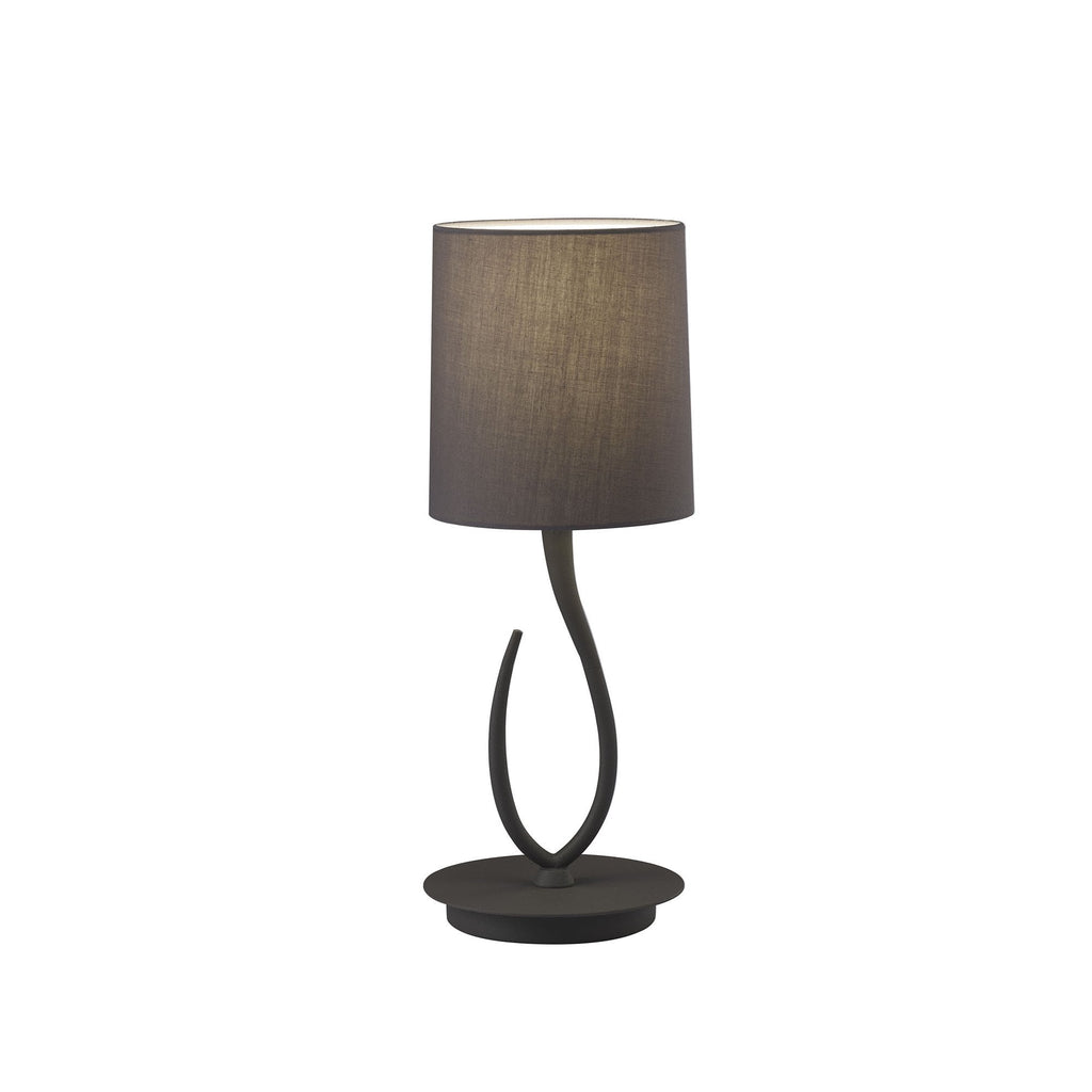 M3682 Lua Table Lamp 1 Light E27 Small Ash Grey Ash Grey Shade