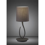 M3682 Lua Table Lamp 1 Light E27 Small Ash Grey Ash Grey Shade