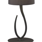 M3682 Lua Table Lamp 1 Light E27 Small Ash Grey Ash Grey Shade