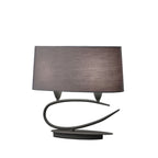 M3683 Lua Table Lamp 2 Light E27 Ash Grey Ash Grey Shades