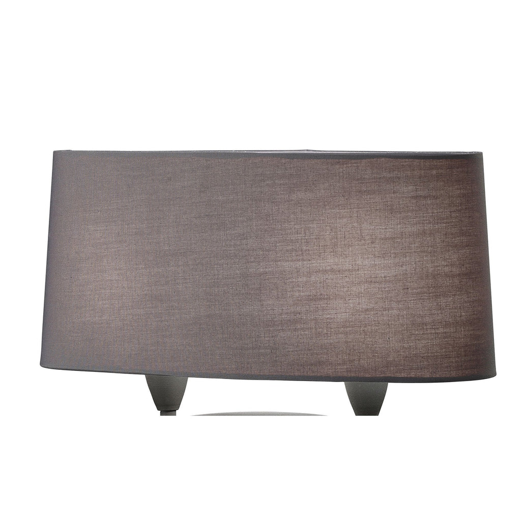 M3683 Lua Table Lamp 2 Light E27 Ash Grey Ash Grey Shades (S)