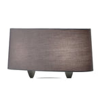 M3683 Lua Table Lamp 2 Light E27 Ash Grey Ash Grey Shades (S)