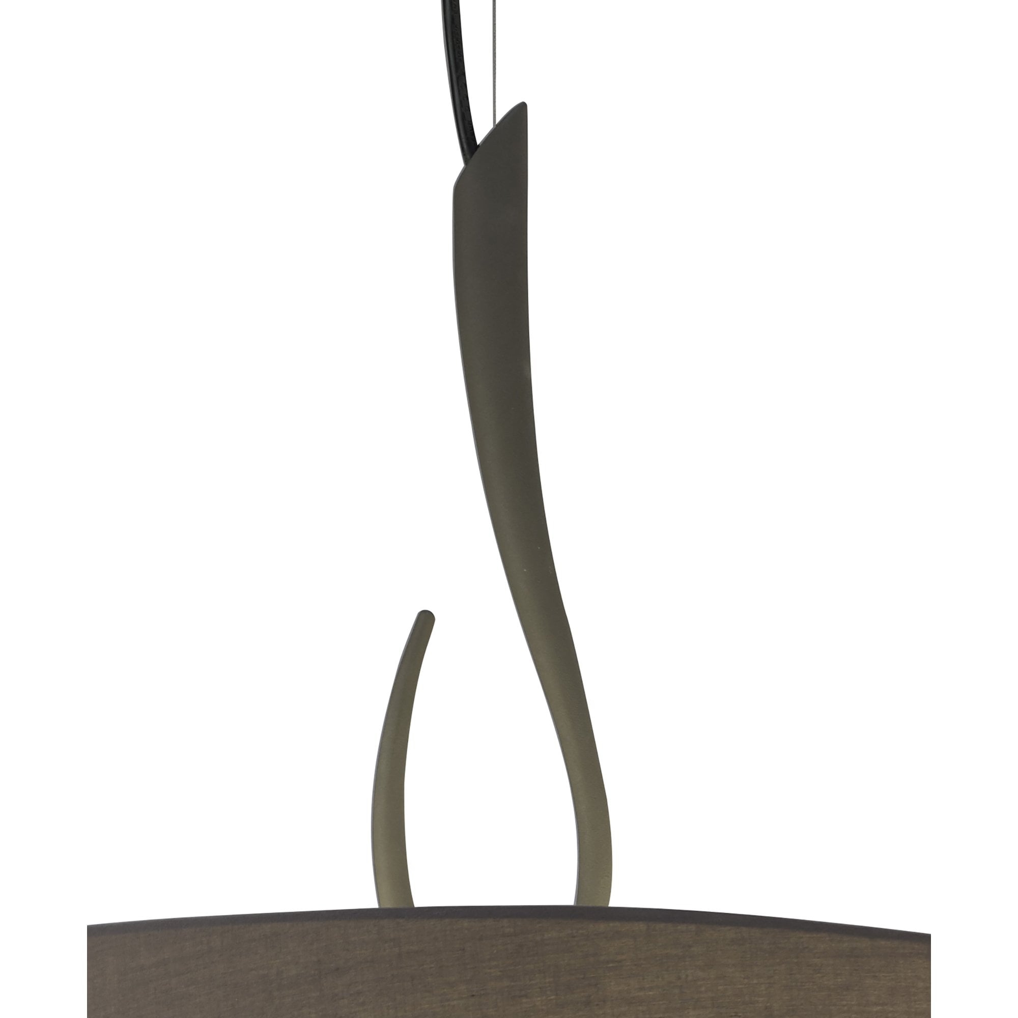 M3684 Lua Single Pendant 3 Light E27 Ash Grey Ash Grey Shade