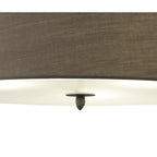 M3684 Lua Single Pendant 3 Light E27 Ash Grey Ash Grey Shade