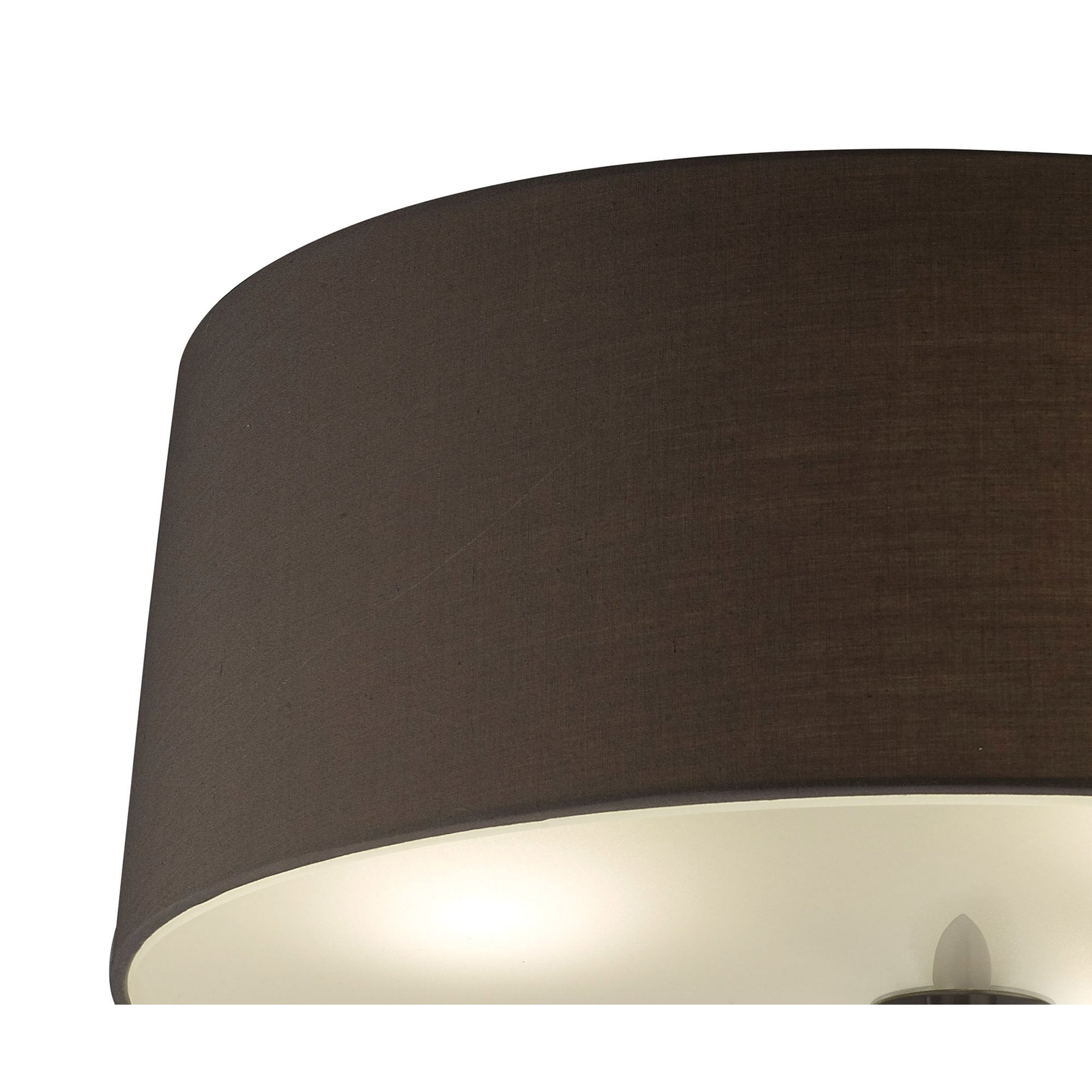 M3685 Lua Flush Ceiling 3 Light E27 Ash Grey Ash Grey Shade