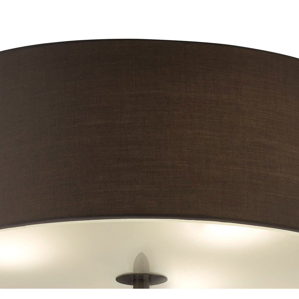 M3685 Lua Flush Ceiling 3 Light E27 Ash Grey Ash Grey Shade