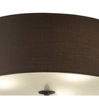 M3685 Lua Flush Ceiling 3 Light E27 Ash Grey Ash Grey Shade