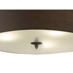 M3685 Lua Flush Ceiling 3 Light E27 Ash Grey Ash Grey Shade