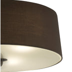 M3685 Lua Flush Ceiling 3 Light E27 Ash Grey Ash Grey Shade