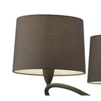 M3686 Lua Pendant 3 Arm Light E27 Ash Grey Ash Grey Shades (S)