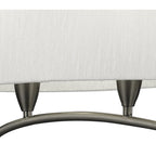 M3700 Lua Linear Pendant 2 Arm 4 Light E27 Satin Nickel White Shades