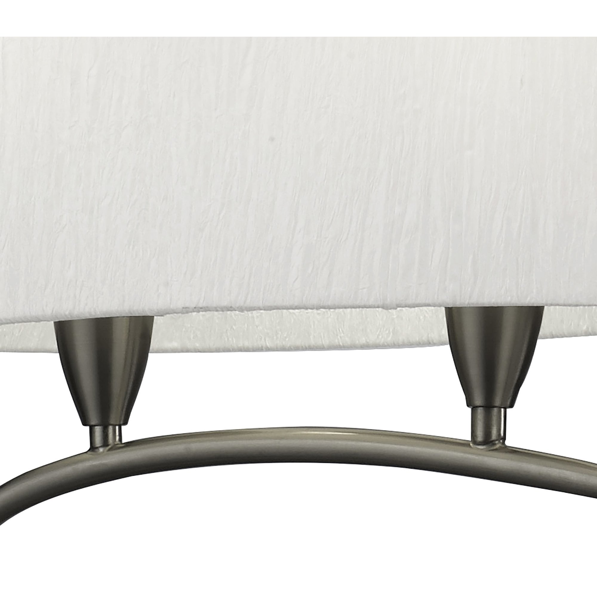 M3700 Lua Linear Pendant 2 Arm 4 Light E27 Satin Nickel White Shades