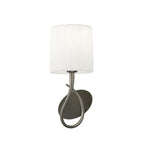 M3701/S Lua Wall Lamp Switched 1 Light E27 Satin Nickel White Shade