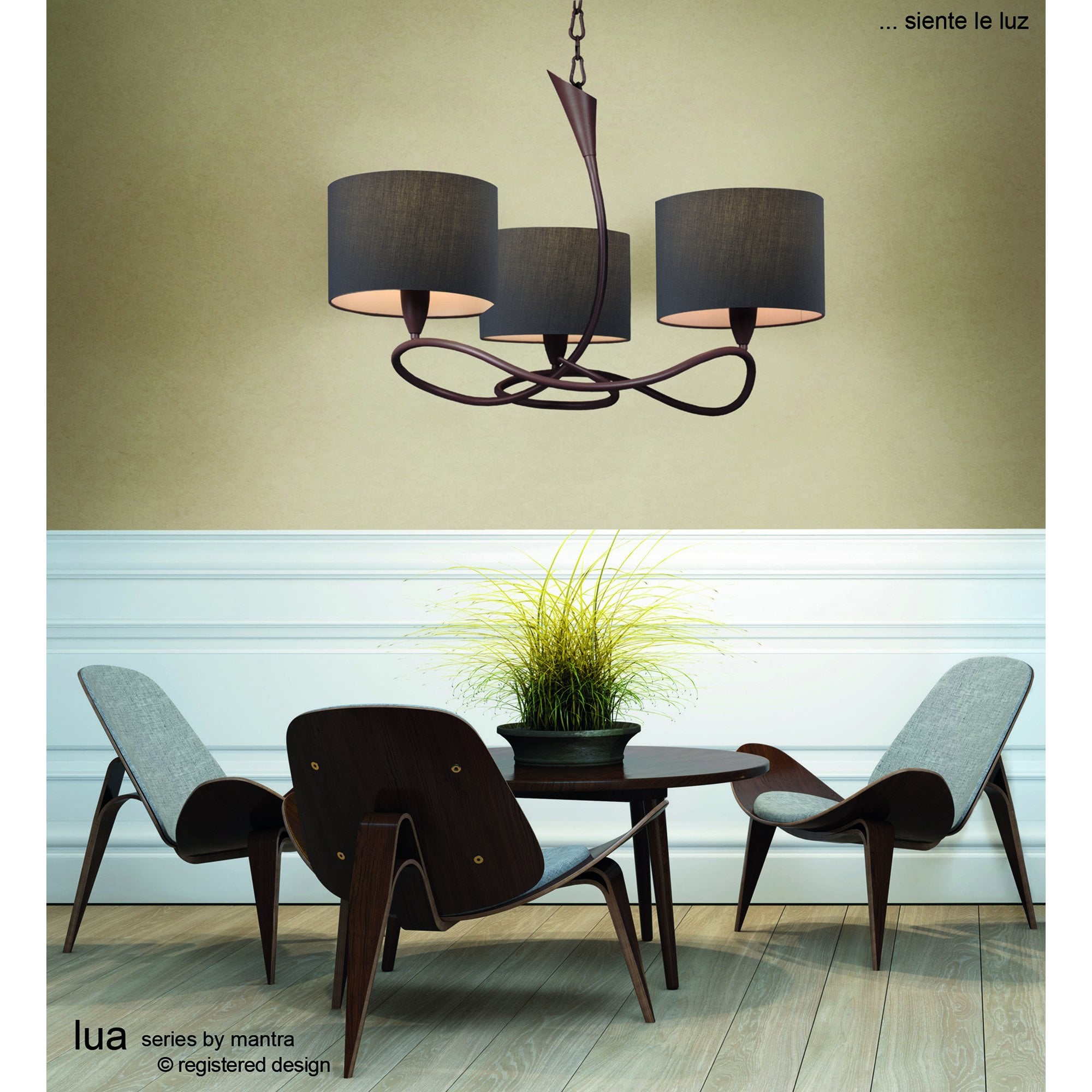 M3702 Lua Table Lamp 1 Light E27 Satin Nickel Small White Shade