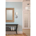 M3702 Lua Table Lamp 1 Light E27 Satin Nickel Small White Shade