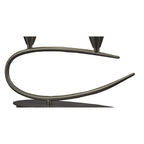 M3703 Lua Table Lamp 2 Light E27 Satin Nickel White Shade