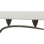 M3703 Lua Table Lamp 2 Light E27 Satin Nickel White Shade