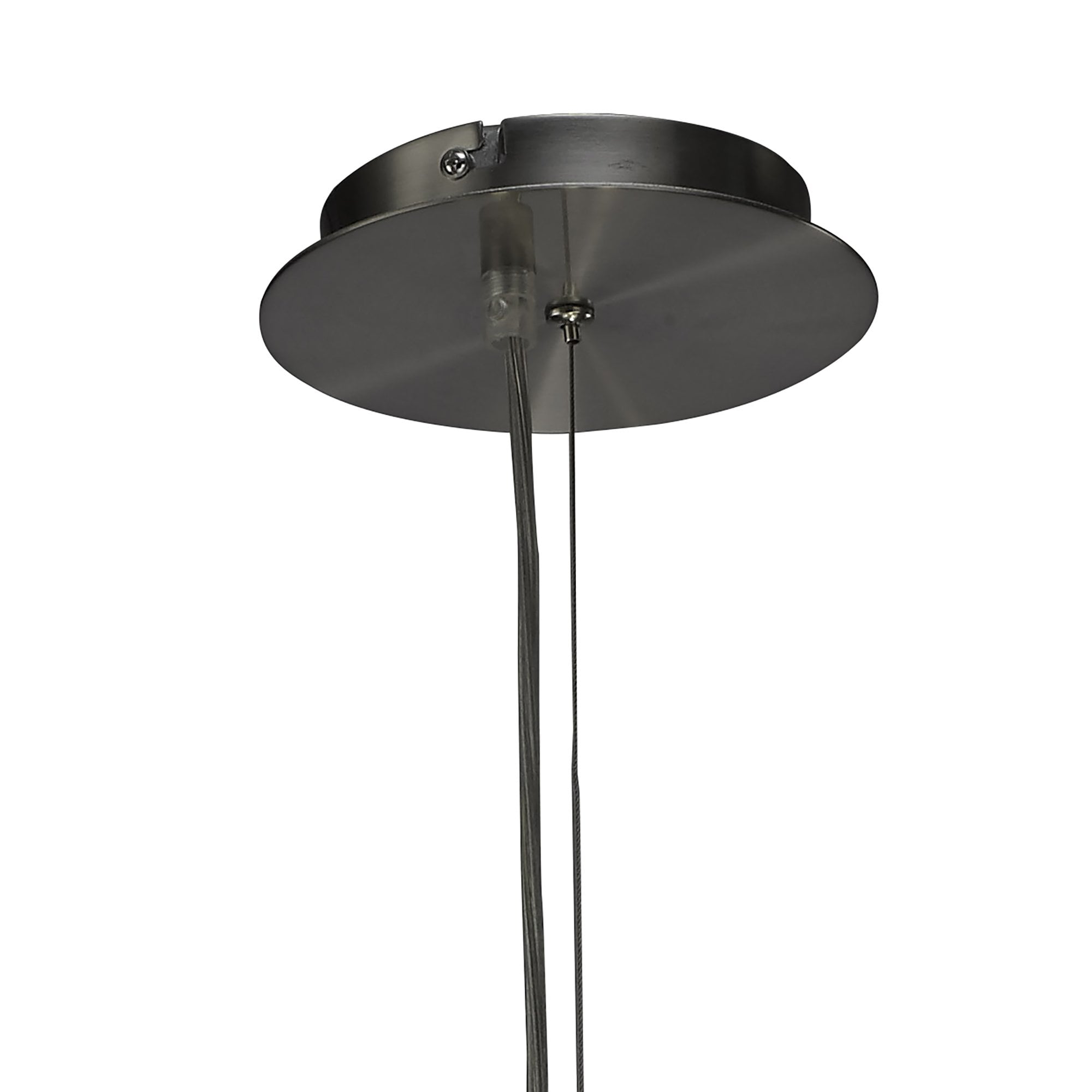 M3704 Lua Single Pendant 3 Light E27 Satin Nickel White Shade