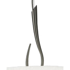 M3704 Lua Single Pendant 3 Light E27 Satin Nickel White Shade