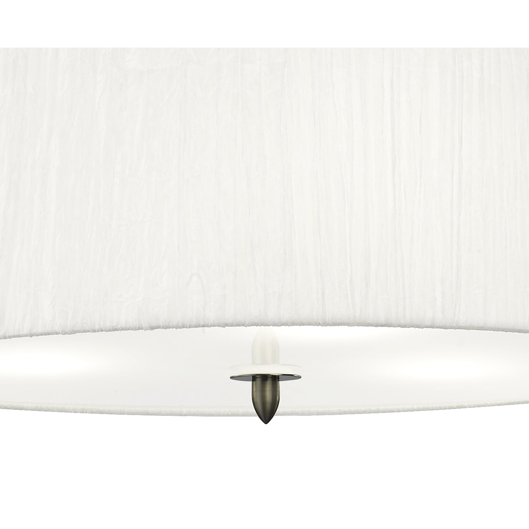 M3704 Lua Single Pendant 3 Light E27 Satin Nickel White Shade