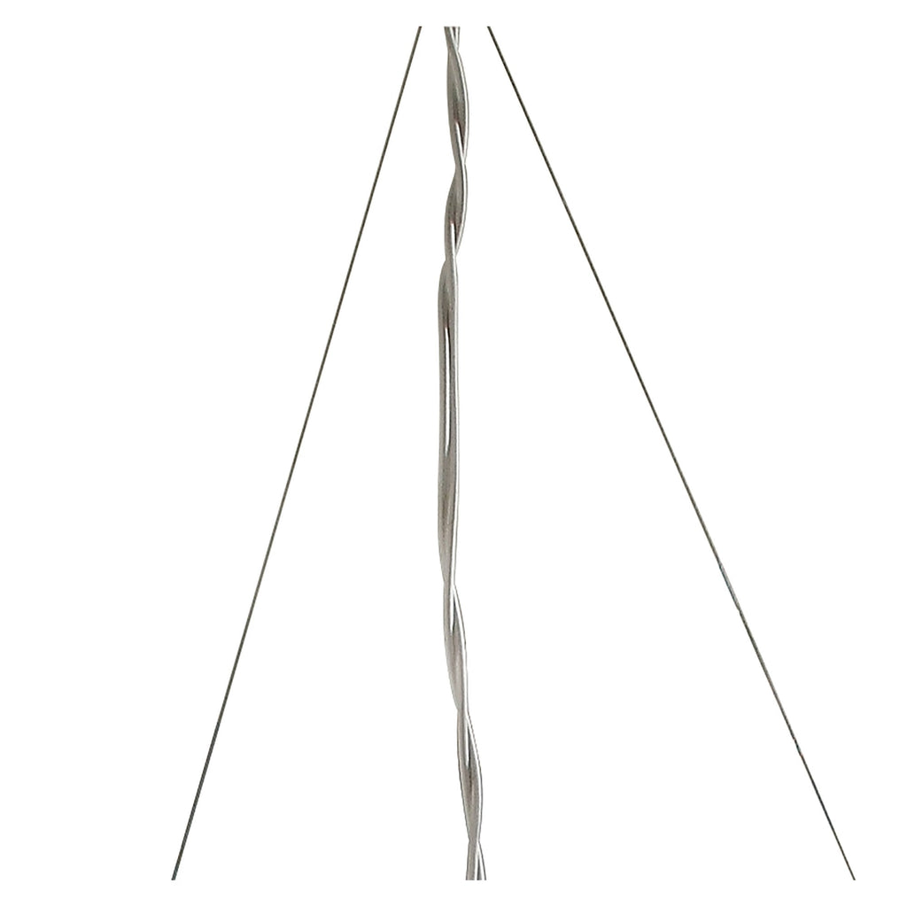 M1311 Lucca Linear Pendant 2 Arm 4 Light E27 Line Polished Chrome White Shades & Clear Crystal