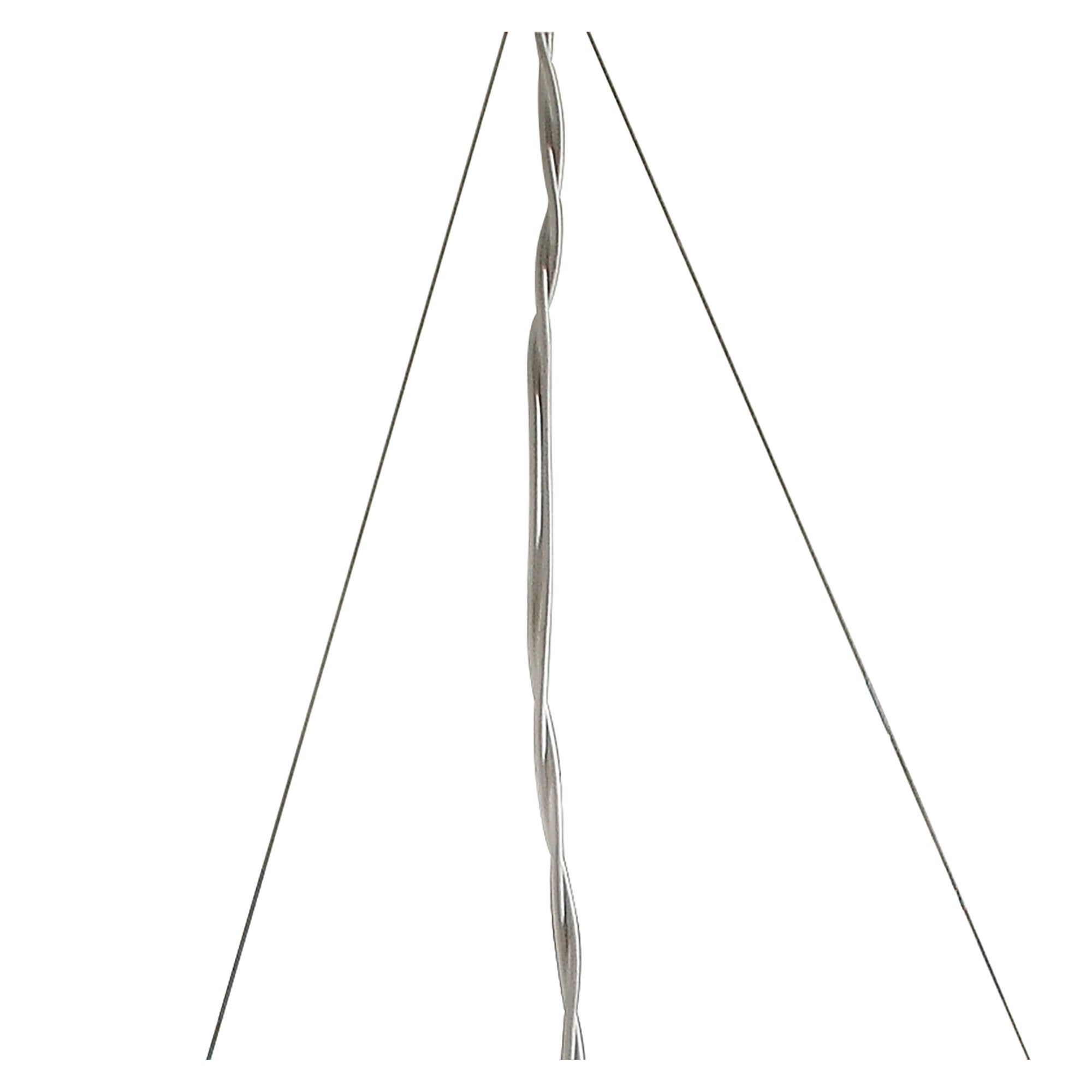 M1311 Lucca Linear Pendant 2 Arm 4 Light E27 Line Polished Chrome White Shades & Clear Crystal