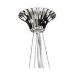 M1313 Lucca Pendant 3 Light E27 Polished Chrome White Shades & Clear Crystal