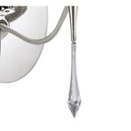 M1317/S Lucca Wall Lamp Switched 1 Light E27 Polished Chrome White Shade & Clear Crystal