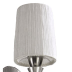 M1317/S Lucca Wall Lamp Switched 1 Light E27 Polished Chrome White Shade & Clear Crystal
