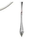 M1340/S Lucca Wall Lamp Switched 2 Light E27 Polished Chrome White Shade & Clear Crystal